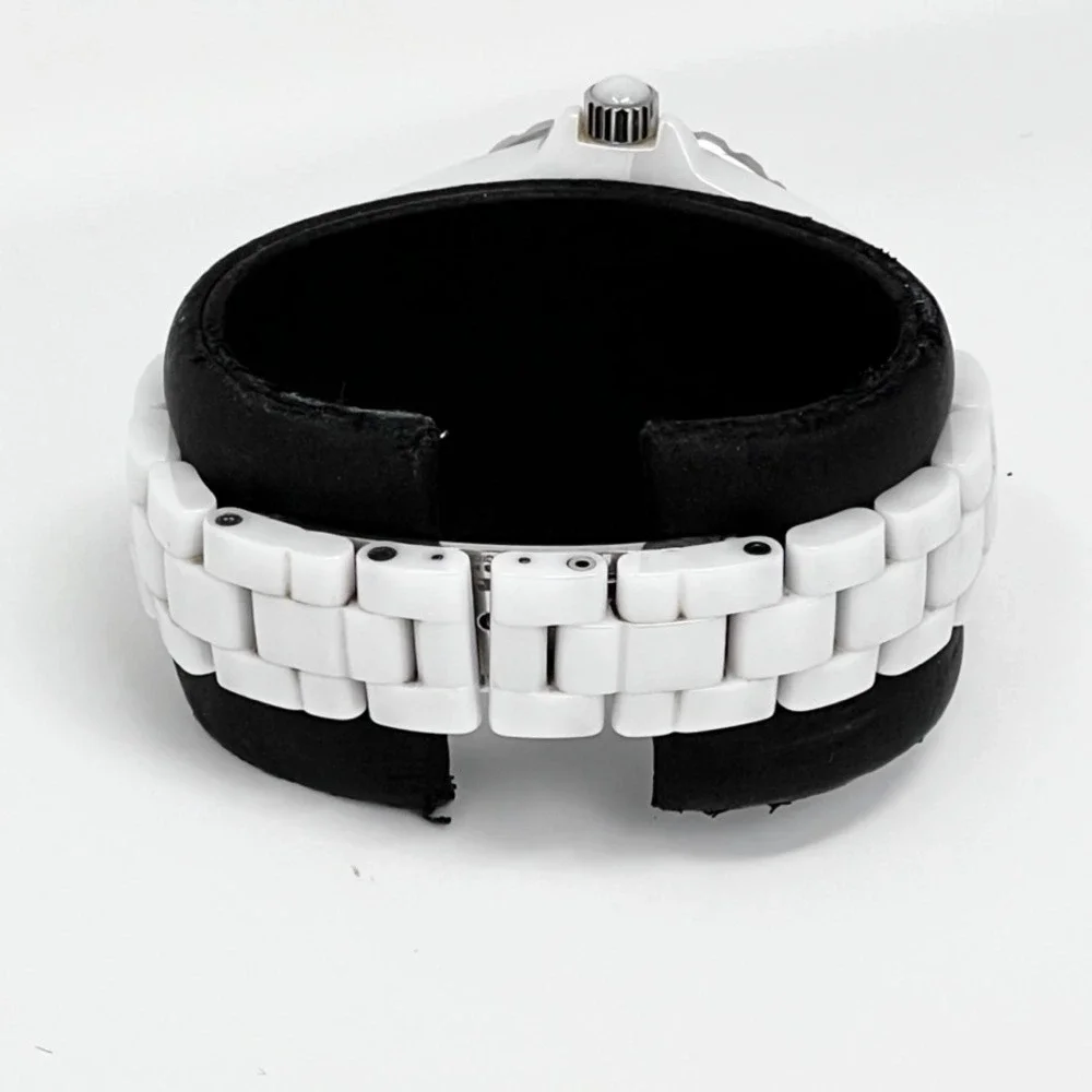 Chanel J12 White Ceramic Diamond Bezel‎ Watch Swiss Made H0968 H0967